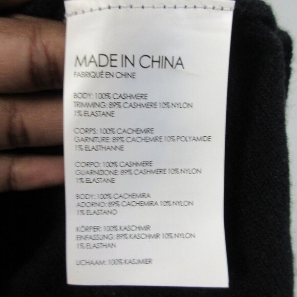 Club Monaco 100% Cashmere Turtleneck Pullover Sweater Women's Black Luxury 210 - Picture 4 of 11